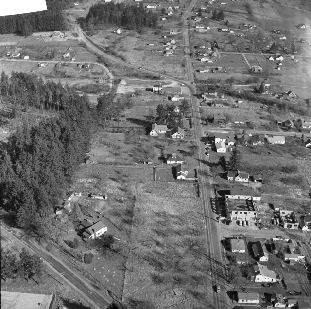 1954 - Aerial photo of site of Lamb's Thriftway - Prior to construction - Arndt Neg 03
