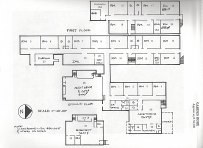 1983 Garden Home School floorplan diagram