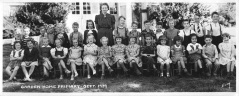 1939 Garden Home School, primary grades. Leo Feldman in top row next to teacher, Zora & Sharka Becvar, center front row. Courtesy Bob Feldman. See post.