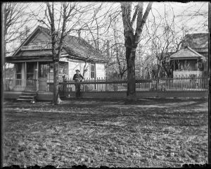 1890 Post Office and store, Garden Home, Oregon. Mr Nichols, Postmaster. 