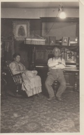 Fannie and Morris Pallay inside the house on Garden Home Road