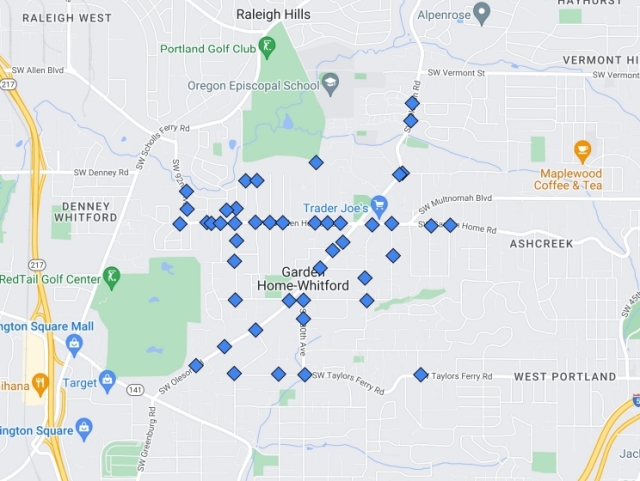 Map of sign topper locations (as of June 2023)