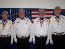 Bill Shield, Terry Delashan, Bill Bennett and Gene Gordon from the Aloha American Legion Post color guard