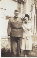 Fred (Fritz) Gertsch Jr. marries Olive Philena Wolfe 1943. Fred in WWII