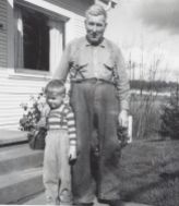 Fred (Fritz) Gertsch Sr. and grandson Robert Gertsch, late 1940s