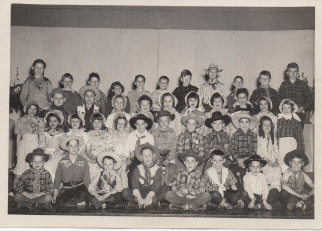circa 1940s Cowboys & Pioneer gals - Garden Home School
