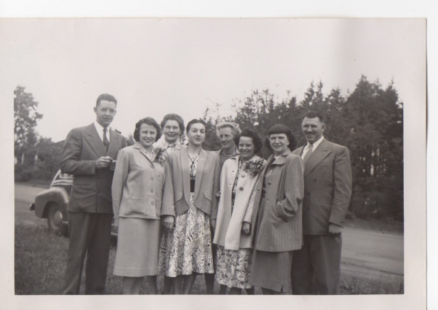 circa 1940s Mrs. Eduwards, Mrs. Casco, Mrs.McEwen, Mrs. Snyder, Mrs. Santee, Mr. Gustafson - Garden Home School